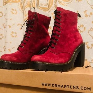 Doc Martens Womens Boots Size 8 - BRAND NEW red and black